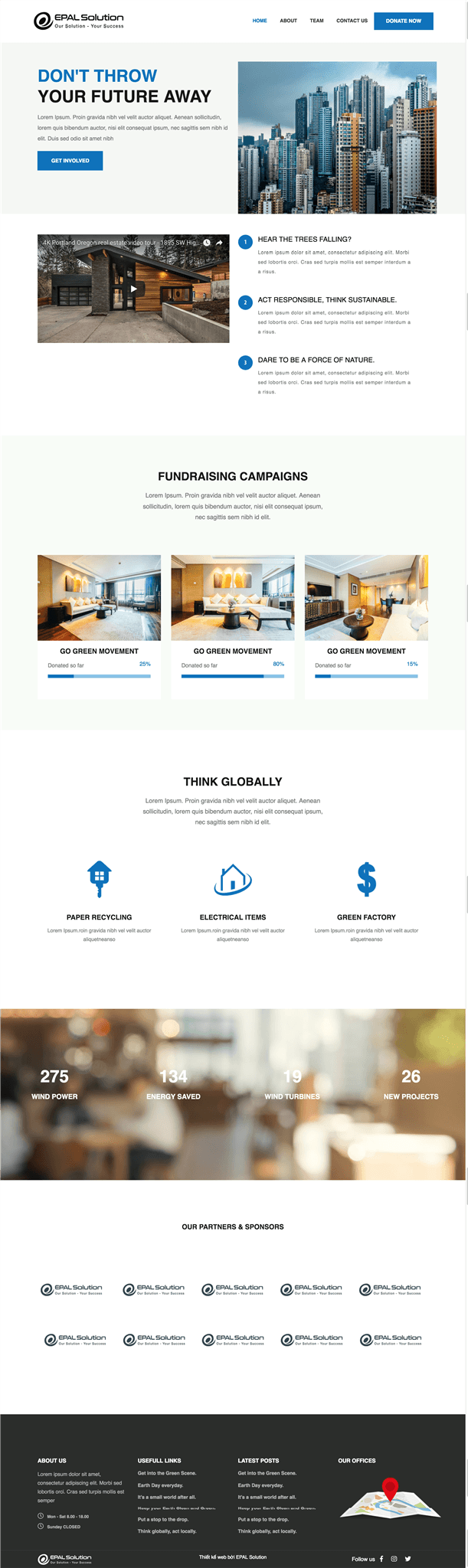 Giao diện website doanh nghiệp Bất Động Sản