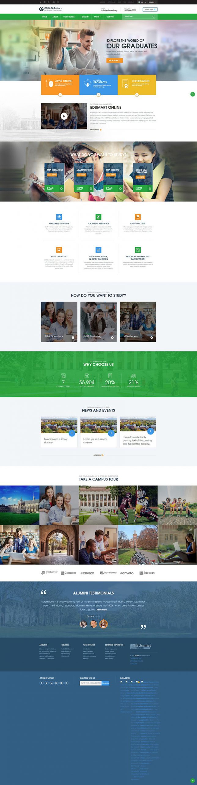 Giao Diện Website Giáo Dục Edumart