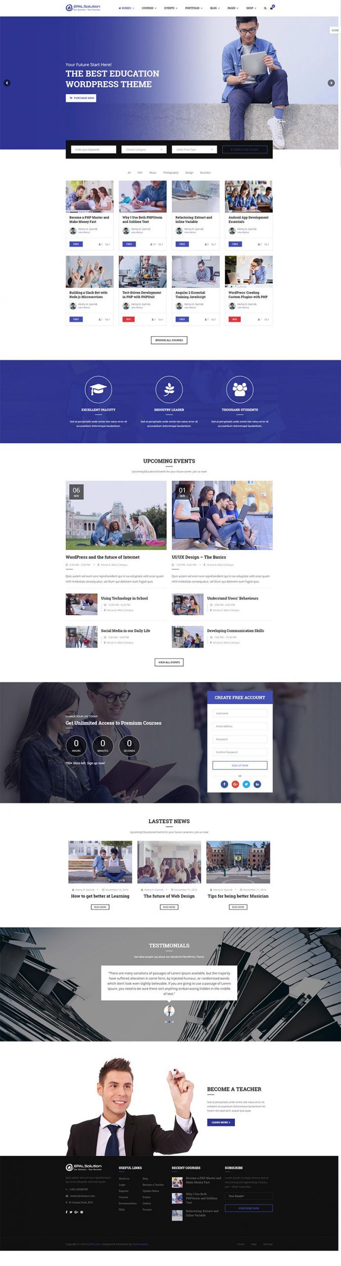 Giao Diện Website Giáo Dục Edupro