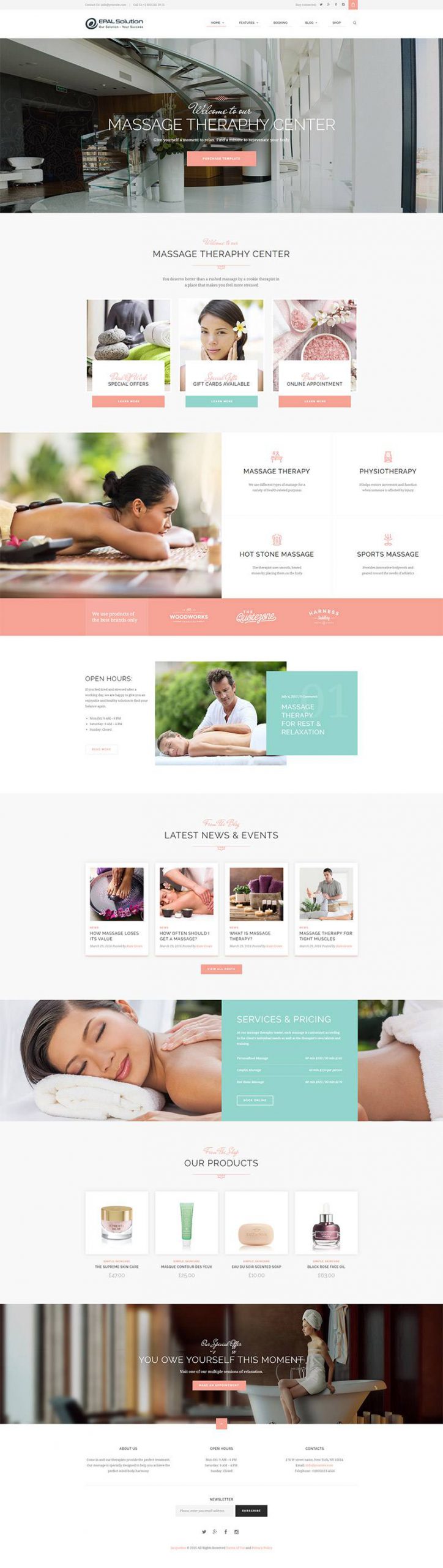 Giao diện website Jacqueline SPA