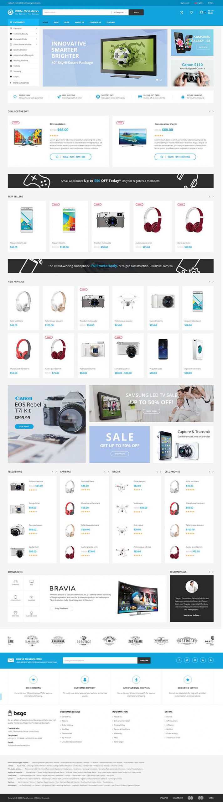 Giao diện website thương mại điện tử Bege