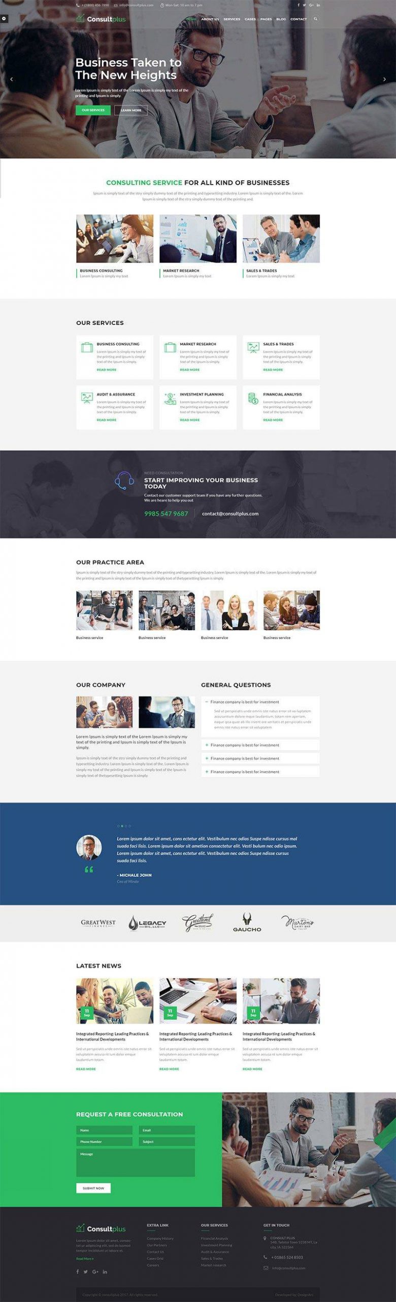 Giao diện website doanh nghiệp Consultplus