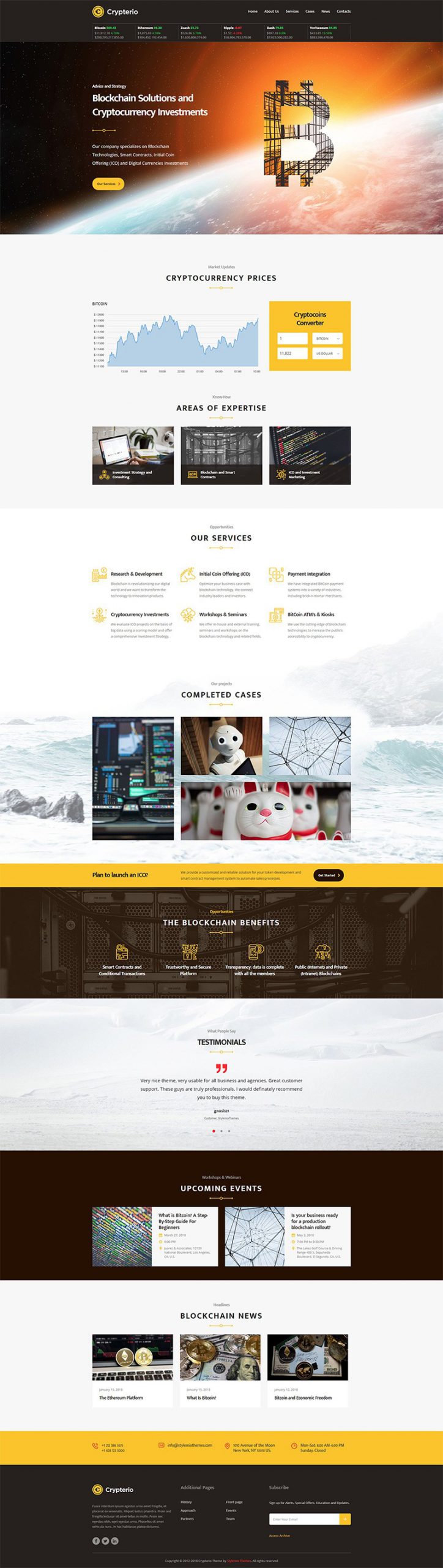 Giao diện website doanh nghiệp Crypterio