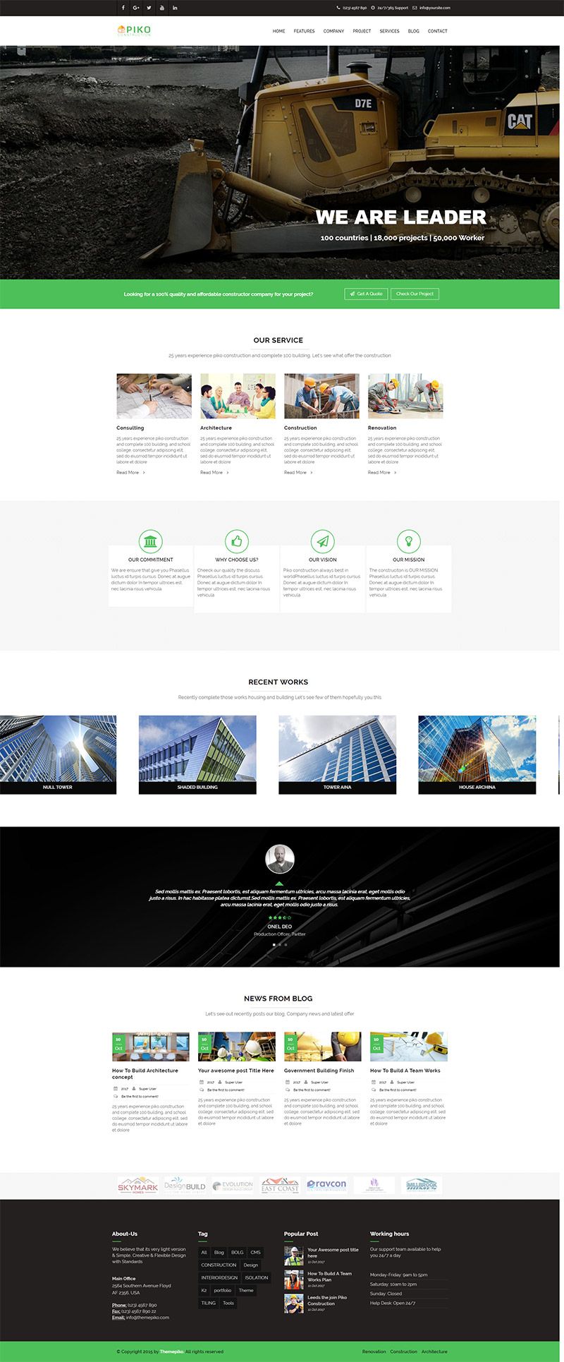 Giao diện website doanh nghiệp Piko