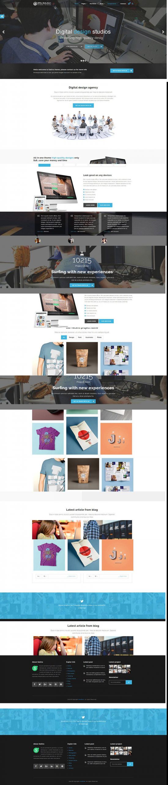 Giao diện website doanh nghiệp Sallira