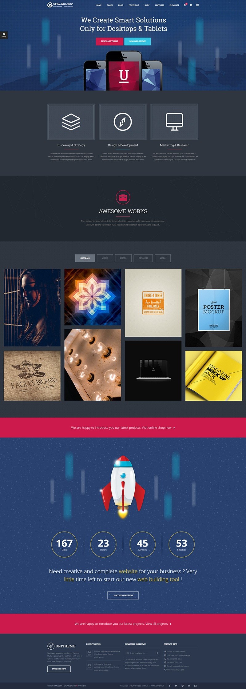 Giao diện website doanh nghiệp Unitheme