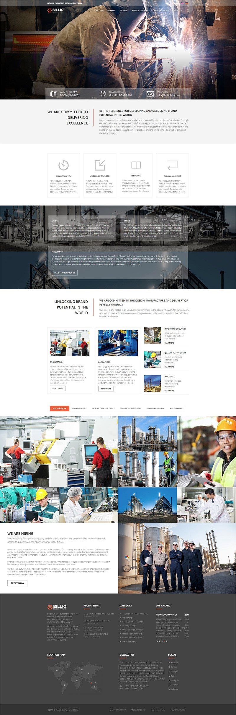 Giao diện website ô tô Billio