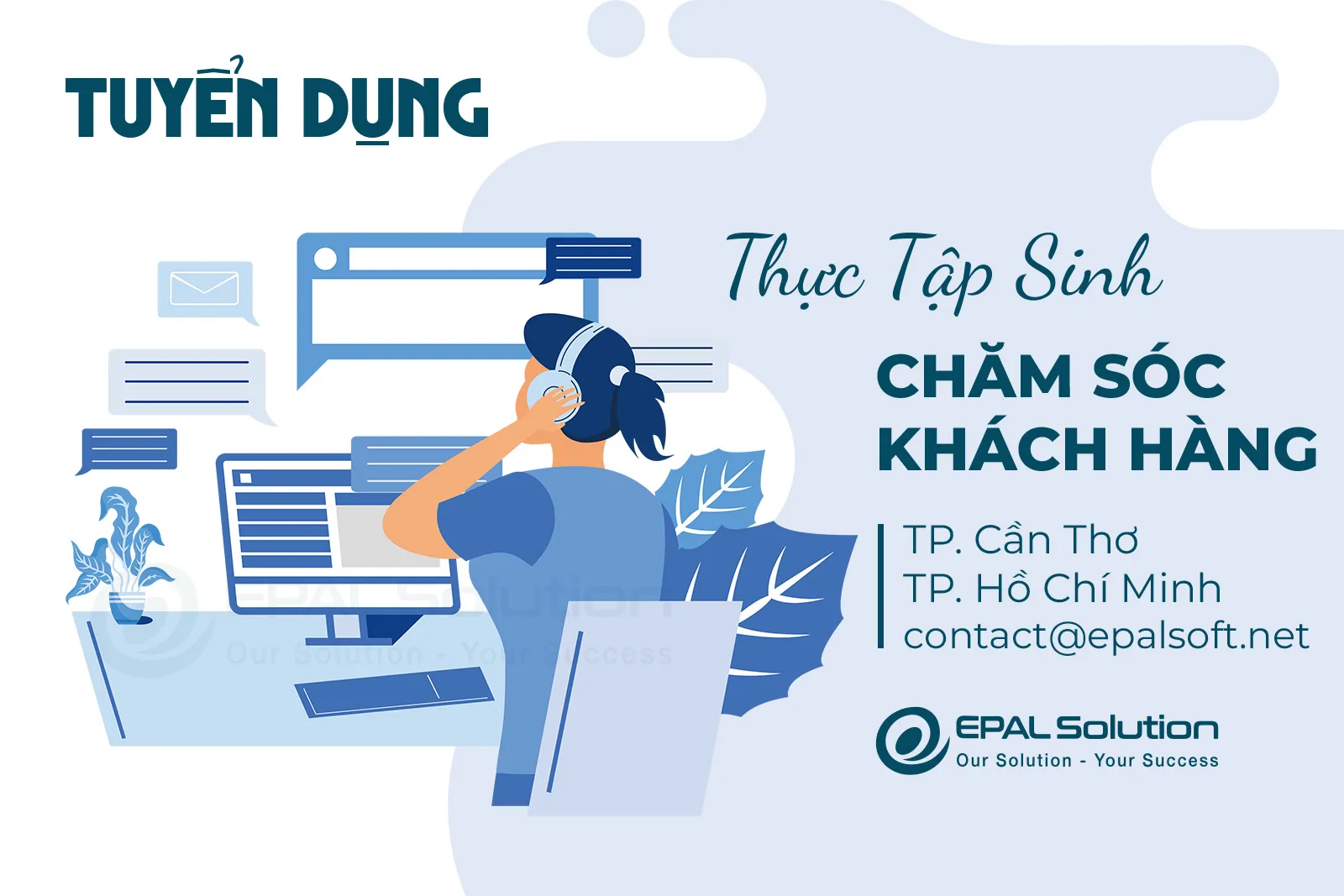 tuyen dung thuc tap sinh cham soc khach hang