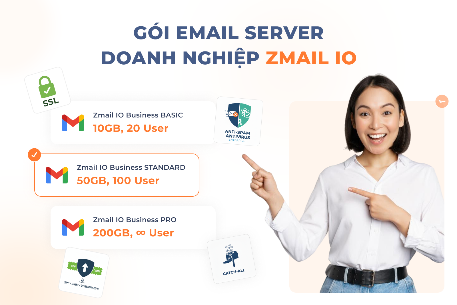Zmail IO - goi email server theo ten mien rieng cho doanh nghiep